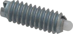 Vlier - 8-32, 7/16" Thread Length, 0.052" Plunger Projection, Steel Threaded Spring Plunger - 0.07" Max Plunger Diam, 0.437" Plunger Length, 0.5 Lb Init End Force, 1.5 Lb Final End Force - Americas Industrial Supply