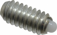 Vlier - 1/4-20, 17/32" Thread Length, 0.078" Plunger Projection, Steel Threaded Spring Plunger - 0.119" Max Plunger Diam, 0.531" Plunger Length, 1 Lb Init End Force, 3.5 Lb Final End Force - Americas Industrial Supply