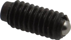 Vlier - 6-40, 0.078" Ball Diam, 0.312" Body Length, 0.023" Max Ball Reach, Threaded Ball Plunger - Steel Body, Steel Ball, 0.5 Lb Initial End Force, 1 Lb Final End Force - Americas Industrial Supply