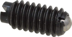 Vlier - 8-32, 0.094" Ball Diam, 0.344" Body Length, 0.025" Max Ball Reach, Threaded Ball Plunger - Steel Body, Steel Ball, 0.5 Lb Initial End Force, 1.25 Lb Final End Force - Americas Industrial Supply