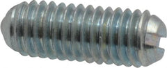 Vlier - 10-32, 0.094" Ball Diam, 0.513" Body Length, 0.025" Max Ball Reach, Threaded Ball Plunger - Steel Body, Steel Ball, 0.5 Lb Initial End Force, 1.5 Lb Final End Force - Americas Industrial Supply