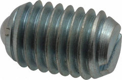 Vlier - 1/2-13, 0.281" Ball Diam, 0.75" Body Length, 0.072" Max Ball Reach, Threaded Ball Plunger - Steel Body, Steel Ball, 3 Lb Initial End Force, 6 Lb Final End Force, Locking Element - Americas Industrial Supply