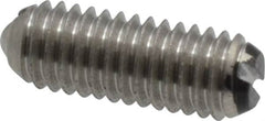 Vlier - 10-32, 0.094" Ball Diam, 0.513" Body Length, 0.025" Max Ball Reach, Threaded Ball Plunger - Stainless Steel Body, Stainless Steel Ball, 1.5 Lb Initial End Force, 3 Lb Final End Force - Americas Industrial Supply