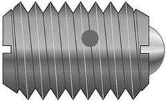 Vlier - M10x1.5, 6mm Ball Diam, 19mm Body Length, 2.01mm Max Ball Reach, Threaded Ball Plunger - Steel Body, Nylon Ball, 1.8 Lb Initial End Force, 3.37 Lb Final End Force - Americas Industrial Supply