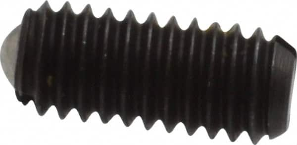 Vlier - M4x0.7, 2.5mm Ball Diam, 9mm Body Length, 0.8mm Max Ball Reach, Threaded Ball Plunger - Steel Body, Steel Ball, 0.9 Lb Initial End Force, 2.25 Lb Final End Force, Locking Element - Americas Industrial Supply