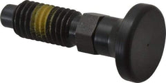 Vlier - 1/2-13, 0.31" Max Plunger Diam, 0.5 Lb Init to 1.75 Lb Final End Force, Knob Handle Plunger - Delrin Knob, 1-1/4" Body Length, 1" Length Under Head/Shoulder, 1/4" Plunger Projection - Americas Industrial Supply