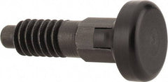 Gibraltar - 1/2-13, 0.31" Max Plunger Diam, 0.5 Lb Init to 1.75 Lb Final End Force, Locking Knob Handle Plunger - Delrin Knob, 1-1/4" Body Length, 1" Length Under Head/Shoulder, 1/4" Plunger Projection - Americas Industrial Supply