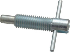 Vlier - 5/8-11 Thread, 2-1/2" Body Length, 5/8" Plunger Projection, 3/8" Plunger Diam, Steel, Locking T Handle Plunger - 1.7" Thread Length, 2-1/2" Handle Length, 2.38" Plunger Length, 2-1/2 Lb Initial End Force, 5 Lb Final End Force, - Americas Industrial Supply