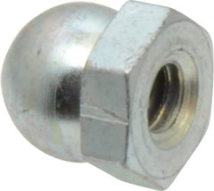 Vlier - 1/4-20, 5/8" Pad Diam, Uncoated Bottom, Steel Toggle Pad - 5/16 Depth, 5/8" OAL, 1/2" Width Across Flats, Zinc Plated Gold Chromate, 15° Swivel Angle - Americas Industrial Supply