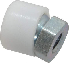 Vlier - 5/16-18, 11/16" Pad Diam, Uncoated Bottom, Steel Toggle Pad - 3/8 Depth, 3/4" OAL, 5/16" Width Across Flats, Zinc Plated Gold Chromate, 15° Swivel Angle - Americas Industrial Supply