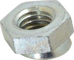 Vlier - 3/8-16, 3/4" Pad Diam, Uncoated Bottom, Steel Toggle Pad - 3/8 Depth, 3/16" OAL, 5/8" Width Across Flats, Zinc Plated Gold Chromate, 15° Swivel Angle - Americas Industrial Supply