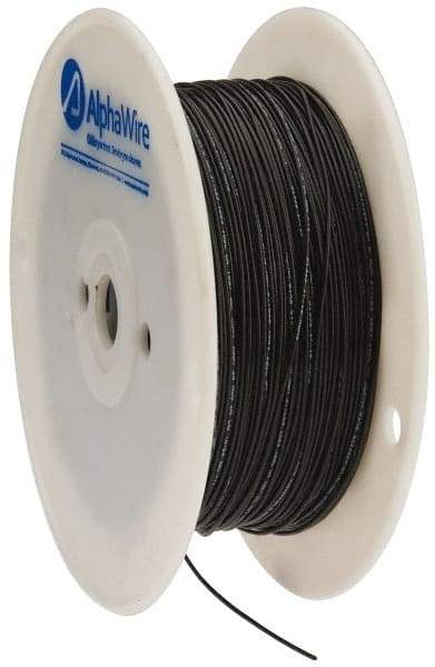 Alpha Wire - 24 AWG, 1 Strand, 305 m OAL, Tinned Copper Hook Up Wire - Black PVC Jacket, 0.052" Diam - Americas Industrial Supply