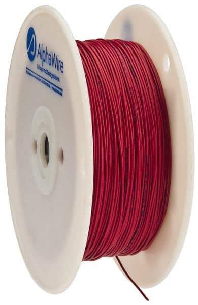 Alpha Wire - 24 AWG, 1 Strand, 305 m OAL, Tinned Copper Hook Up Wire - Red PVC Jacket, 0.052" Diam - Americas Industrial Supply