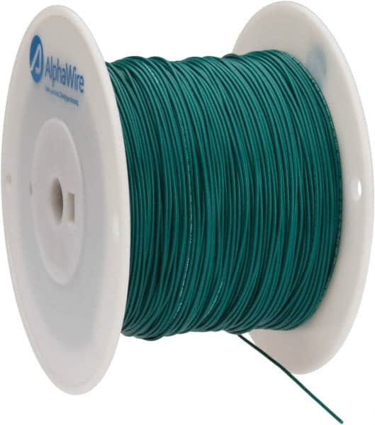 Alpha Wire - 22 AWG, 7 Strand, 305 m OAL, Tinned Copper Hook Up Wire - Green PVC Jacket, 0.062" Diam - Americas Industrial Supply