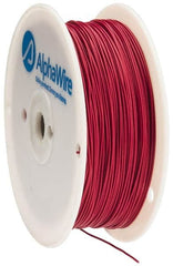 Alpha Wire - 22 AWG, 1 Strand, 305 m OAL, Tinned Copper Hook Up Wire - Red PVC Jacket, 0.057" Diam - Americas Industrial Supply