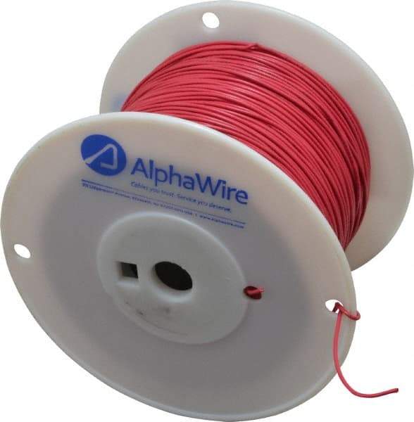 Alpha Wire - 20 AWG, 10 Strand, 305 m OAL, Tinned Copper Hook Up Wire - Red PVC Jacket, 0.069" Diam - Americas Industrial Supply