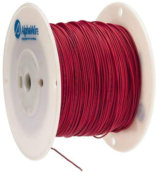 Alpha Wire - 20 AWG, 1 Strand, 305 m OAL, Tinned Copper Hook Up Wire - Red PVC Jacket, 0.064" Diam - Americas Industrial Supply