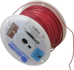 Alpha Wire - 18 AWG, 1 Strand, 305 m OAL, Tinned Copper Hook Up Wire - Red PVC Jacket, 0.072" Diam - Americas Industrial Supply