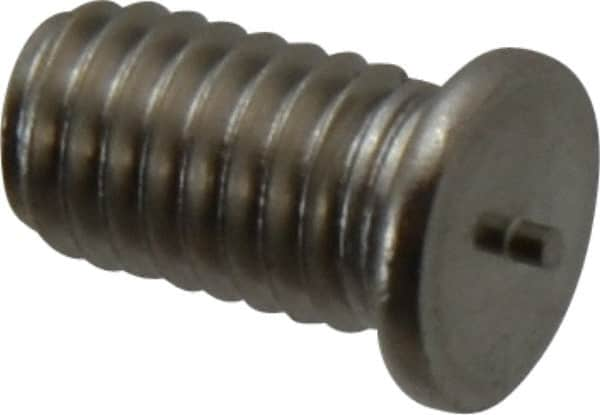 Bettermann - 10-32, Stainless Steel Threaded Flanged Studs - 3/8 Inch Overall Length - Exact Industrial Supply