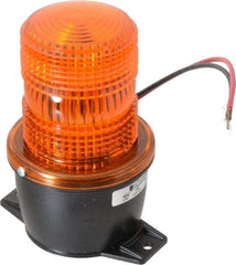 Federal Signal Corp - 12 to 48 VDC, 4X NEMA Rated, Strobe Tube, Amber, Low Profile Mini Strobe Light - 65 to 95 Flashes per min, 3-1/8 Inch Diameter, 5.1 Inch High, IP66 Ingress Rating, T Mount - Americas Industrial Supply