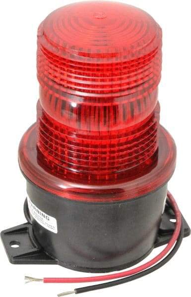 Federal Signal Corp - 12 to 48 VDC, 4X NEMA Rated, Strobe Tube, Red, Low Profile Mini Strobe Light - 65 to 95 Flashes per min, 3-1/8 Inch Diameter, 5.1 Inch High, IP66 Ingress Rating, T Mount - Americas Industrial Supply