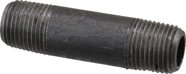 Value Collection - Schedule 40, 1/8" Diam x 1-1/2" Long Steel Black Pipe Nipple - Threaded - Americas Industrial Supply