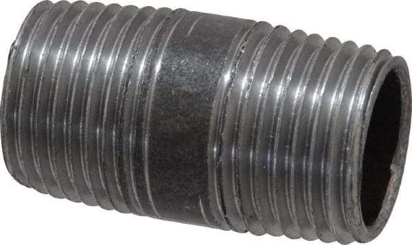 Value Collection - Schedule 40, 1/2" Diam x 1-1/2" Long Steel Black Pipe Nipple - Threaded - Americas Industrial Supply