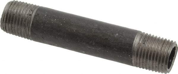 Value Collection - Schedule 40, 1/8" Diam x 2" Long Steel Black Pipe Nipple - Threaded - Americas Industrial Supply