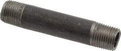 Value Collection - Schedule 40, 1/8" Diam x 2" Long Steel Black Pipe Nipple - Threaded - Americas Industrial Supply