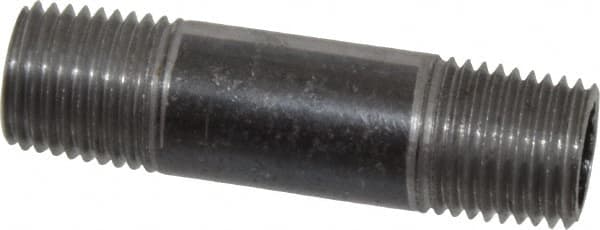 Value Collection - Schedule 40, 1/4" Diam x 2" Long Steel Black Pipe Nipple - Threaded - Americas Industrial Supply