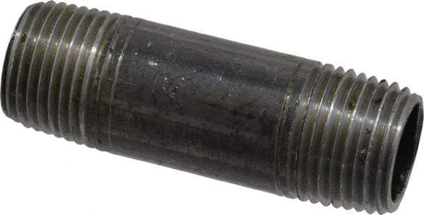 Value Collection - Schedule 40, 3/8" Diam x 2" Long Steel Black Pipe Nipple - Threaded - Americas Industrial Supply