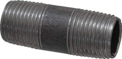 Value Collection - Schedule 40, 1/2" Diam x 2" Long Steel Black Pipe Nipple - Threaded - Americas Industrial Supply