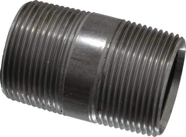 Value Collection - Schedule 40, 1-1/4" Diam x 2-1/2" Long Steel Black Pipe Nipple - Threaded - Americas Industrial Supply