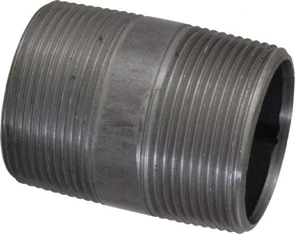 Value Collection - Schedule 40, 1-1/2" Diam x 2-1/2" Long Steel Black Pipe Nipple - Threaded - Americas Industrial Supply