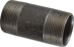 B&K Mueller - Schedule 40, 1-1/2" Diam x 3-1/2" Long Steel Black Pipe Nipple - Threaded - Americas Industrial Supply