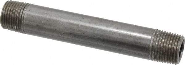 Value Collection - Schedule 40, 3/8" Diam x 4" Long Steel Black Pipe Nipple - Threaded - Americas Industrial Supply