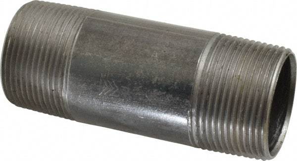 Value Collection - Schedule 40, 1-1/4" Diam x 4" Long Steel Black Pipe Nipple - Threaded - Americas Industrial Supply