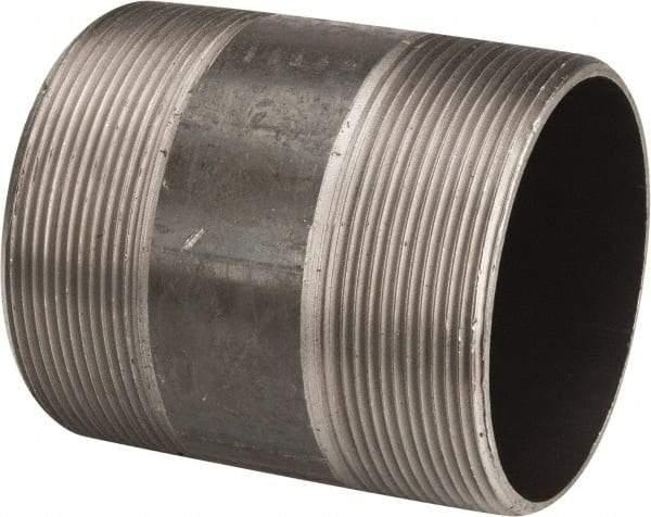 B&K Mueller - Schedule 40, 4" Diam x 5" Long Steel Black Pipe Nipple - Threaded - Americas Industrial Supply