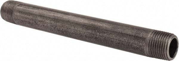 Value Collection - Schedule 40, 3/8" Diam x 5-1/2" Long Steel Black Pipe Nipple - Threaded - Americas Industrial Supply