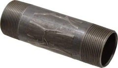 B&K Mueller - Schedule 40, 1-1/2" Diam x 5-1/2" Long Steel Black Pipe Nipple - Threaded - Americas Industrial Supply