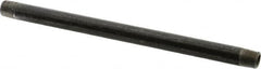 Value Collection - Schedule 40, 1/8" Diam x 6" Long Steel Black Pipe Nipple - Threaded - Americas Industrial Supply