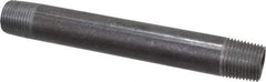 Value Collection - Schedule 40, 1/2" Diam x 6" Long Steel Black Pipe Nipple - Threaded - Americas Industrial Supply