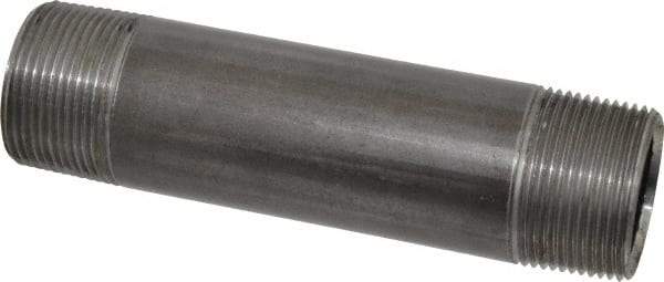 Value Collection - Schedule 40, 1-1/4" Diam x 6" Long Steel Black Pipe Nipple - Threaded - Americas Industrial Supply