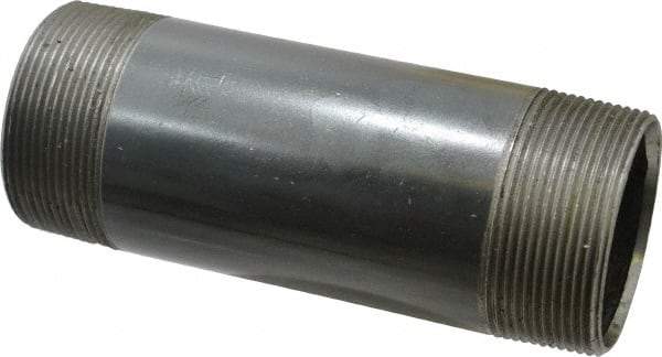 Value Collection - Schedule 40, 2" Diam x 6" Long Steel Black Pipe Nipple - Threaded - Americas Industrial Supply