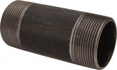 B&K Mueller - Schedule 40, 2-1/2" Diam x 6" Long Steel Black Pipe Nipple - Threaded - Americas Industrial Supply