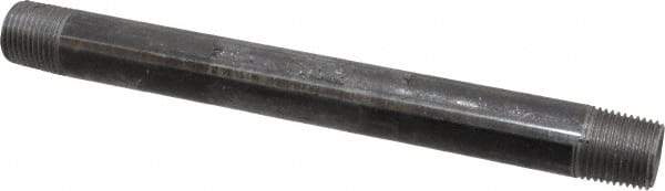 Value Collection - Schedule 40, 1/2" Diam x 8" Long Steel Black Pipe Nipple - Threaded - Americas Industrial Supply