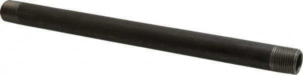 Value Collection - Schedule 40, 3/8" Diam x 9" Long Steel Black Pipe Nipple - Threaded - Americas Industrial Supply