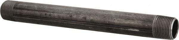 B&K Mueller - Schedule 40, 3/4" Diam x 9" Long Steel Black Pipe Nipple - Threaded - Americas Industrial Supply