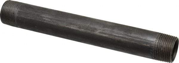 B&K Mueller - Schedule 40, 1" Diam x 9" Long Steel Black Pipe Nipple - Threaded - Americas Industrial Supply