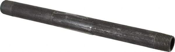 Value Collection - Schedule 40, 1/2" Diam x 10" Long Steel Black Pipe Nipple - Threaded - Americas Industrial Supply